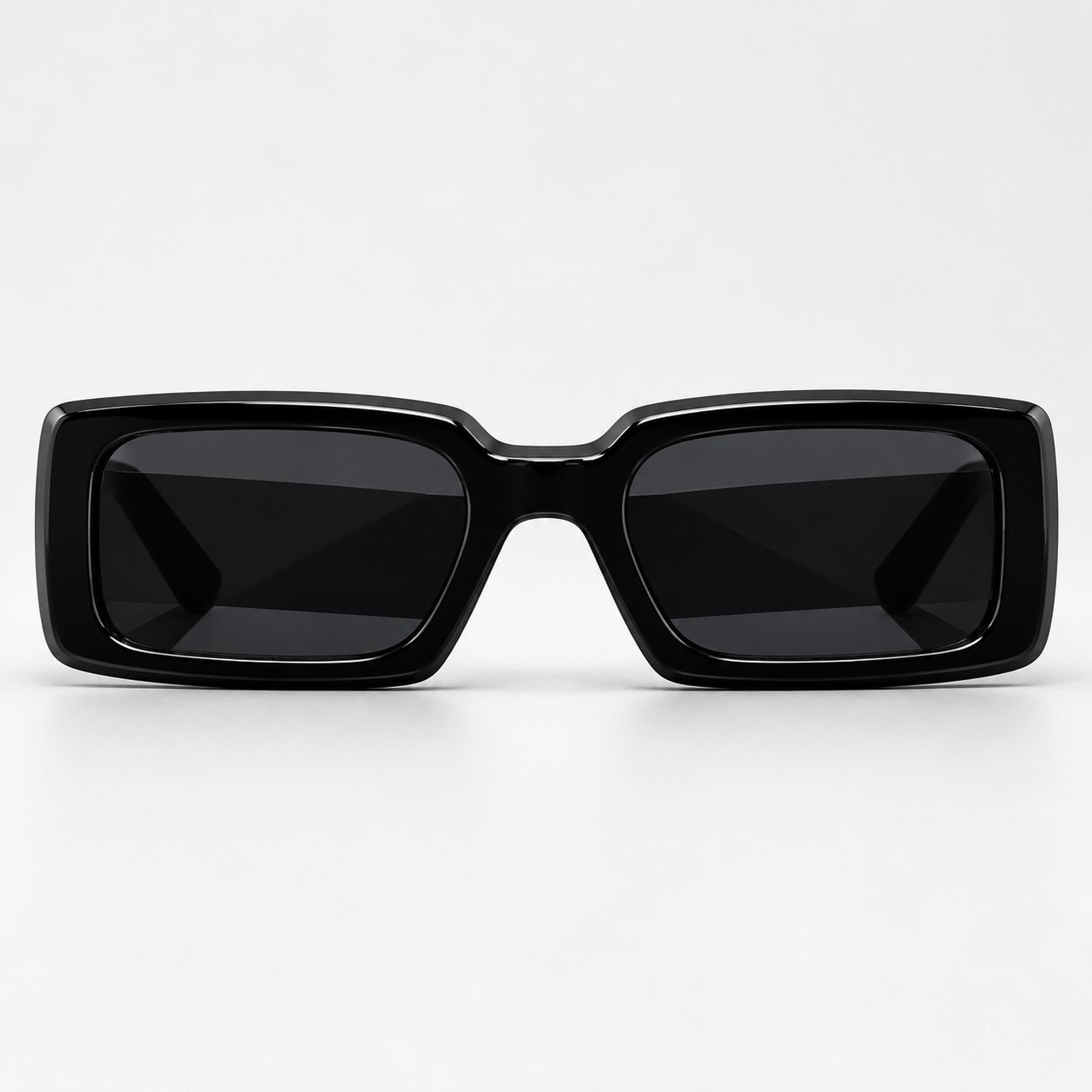 Black rectangular Dumb Glasses, product photograph.