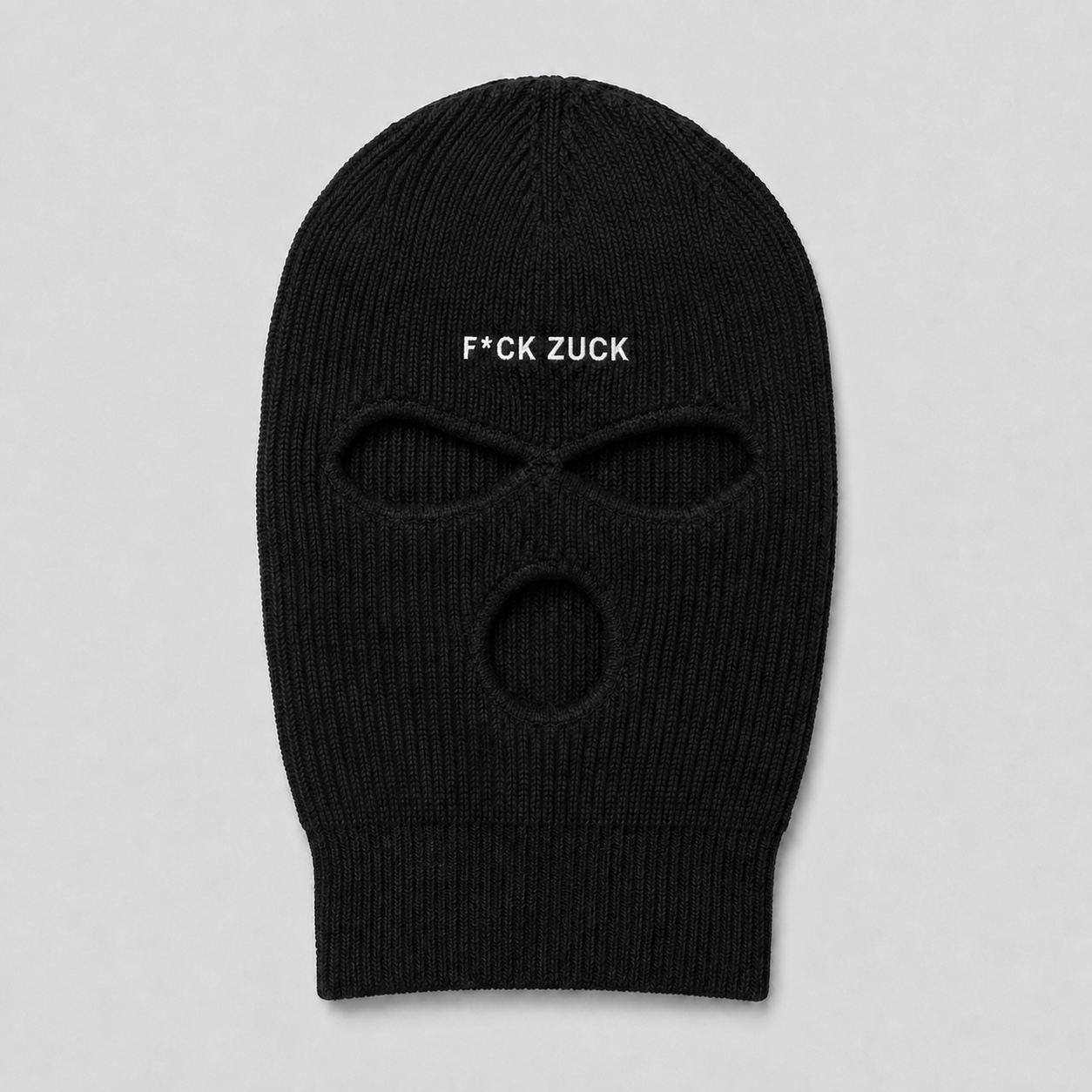Black Zucks Blindspot balaclava, product photograph.